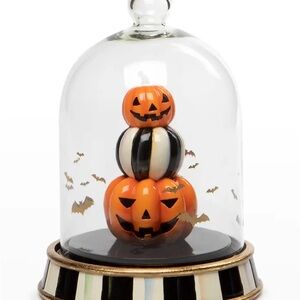 New Mackenzie Childs Halloween Stacked Pumpkin Cloche